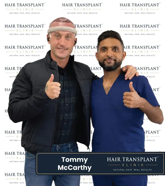 Celebrity client at Hair Transplant Klinik