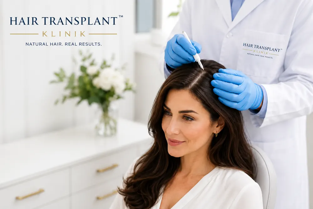 Non-surgical micro grafting for women at Hair Transplant Klinik