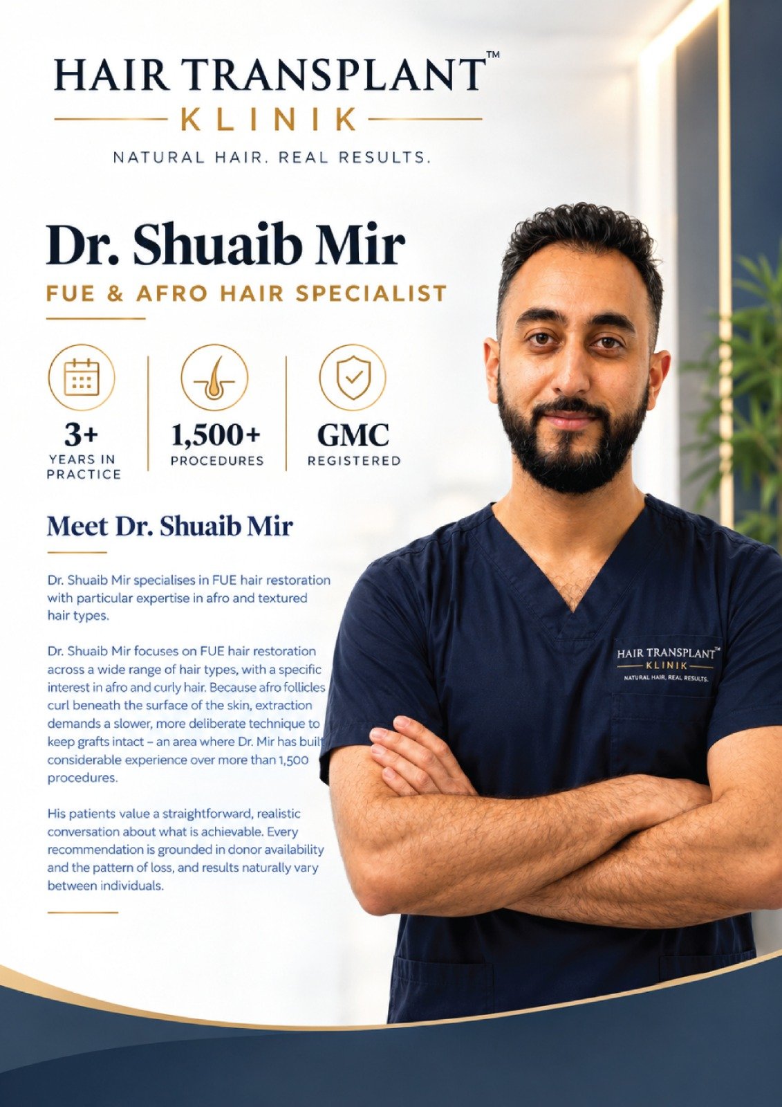 Dr. Shuaib Mir - Hair Transplant Klinik GMC registered surgeon