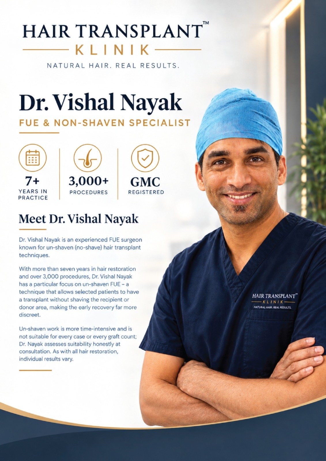 Dr. Vishal Nayak - Hair Transplant Klinik GMC registered surgeon
